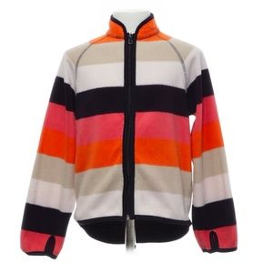 H&M striped multicolored fleece jacket.